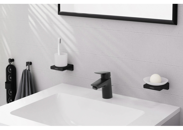 Змішувач Hansgrohe Logis 70 для умивальника, Matt Black (71070670)