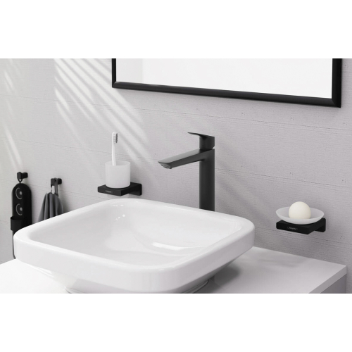 Змішувач Hansgrohe Logis Fine 240 для умивальника з донним клапаном pop-up, Matt Black (71257670)