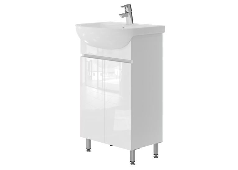 Тумба підлогова JUVENTA MONIKA М1-50 біла з умивальником Arteco 50 Monika M1-50 White