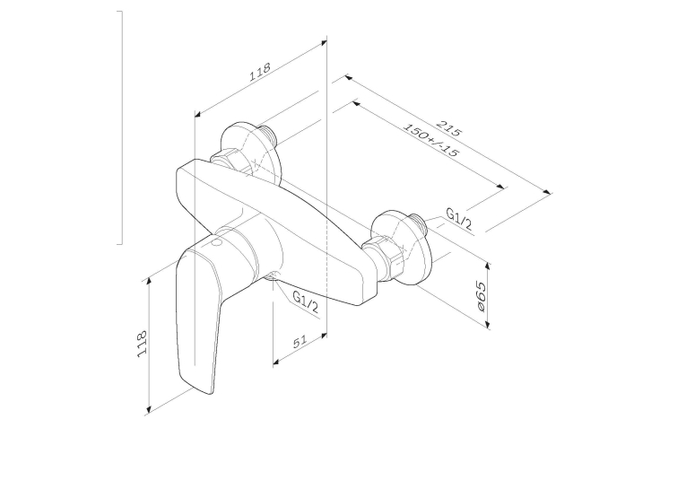  Змішувач для душу AM.PM Gem F90A20000
