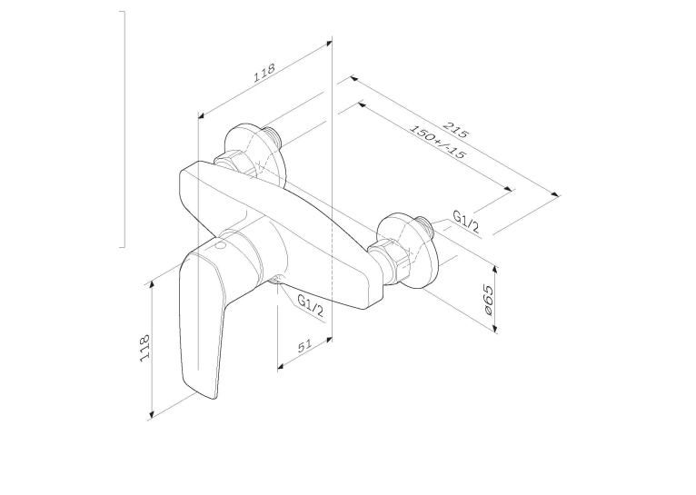  Смеситель для душа AM.PM Gem F90A20000