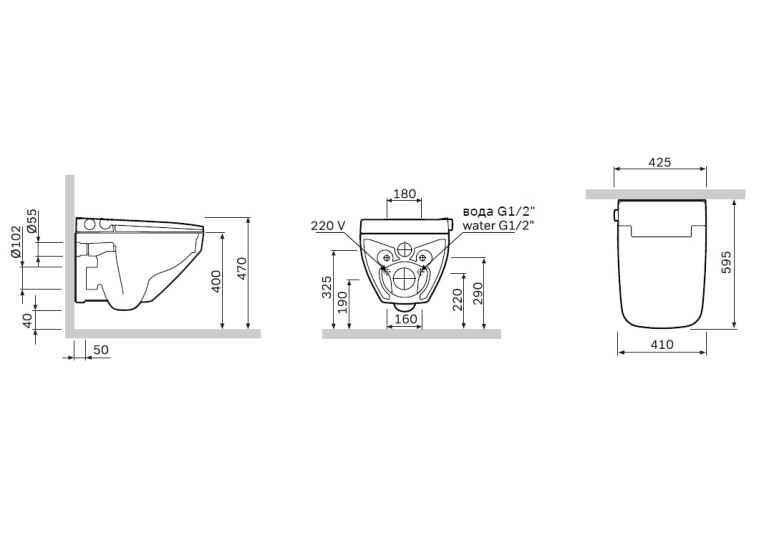  Унітаз підвісний AM.PM Inspire V2.0 C50A1700SC FlashClean із сидінням Soft Close