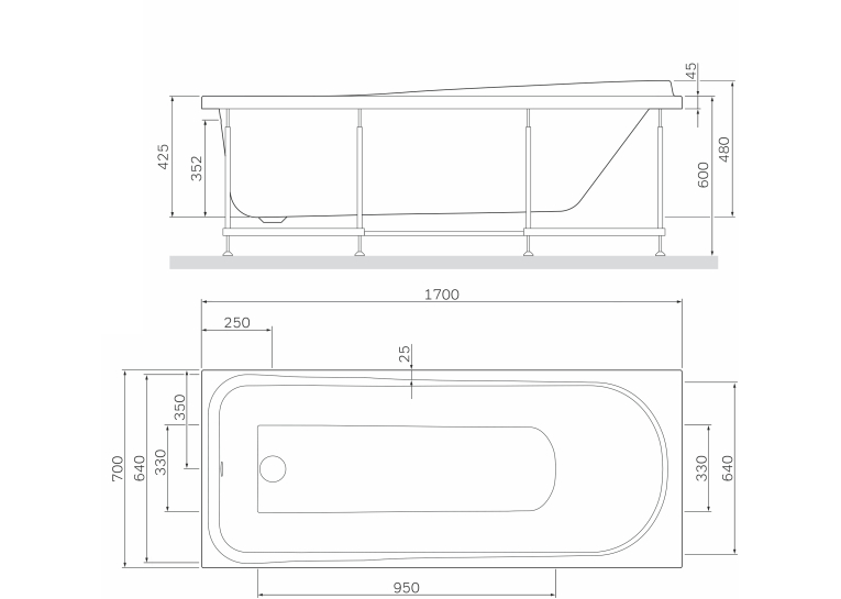 Ванна акриловая AM.PM Like 170х70 W80A-170-070W-A