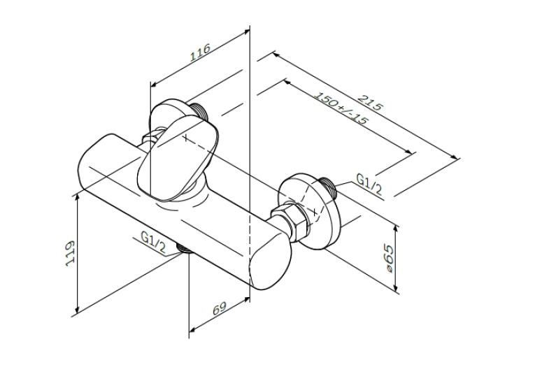  Змішувач для душу AM.PM Spirit V2.0 F70A20000
