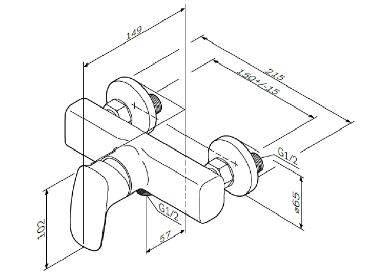  Змішувач для душу AM.PM Spirit V2.1 F71A20000