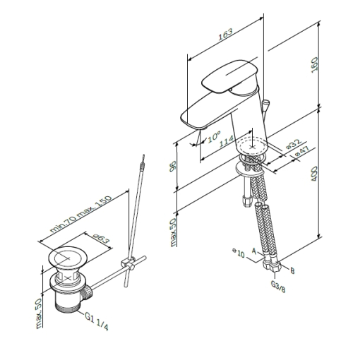 Смеситель для раковины AM.PM Spirit V2.1 F71A82100
