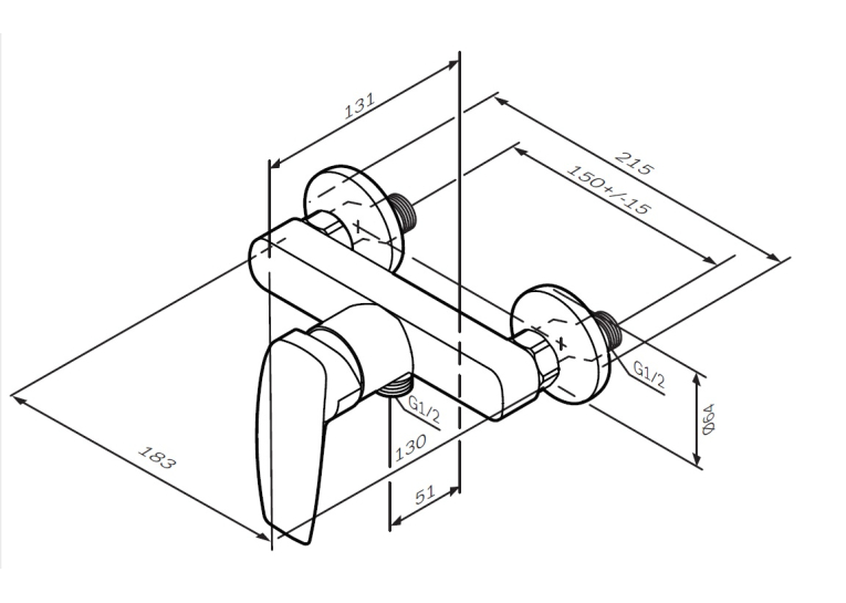  Смеситель для душа AM.PM Tender F45A20000