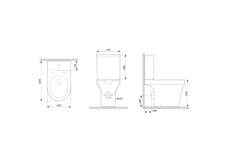  Унітаз-компакт AM.PM Tender FlashClean C45A8800SC із сидінням Soft Close