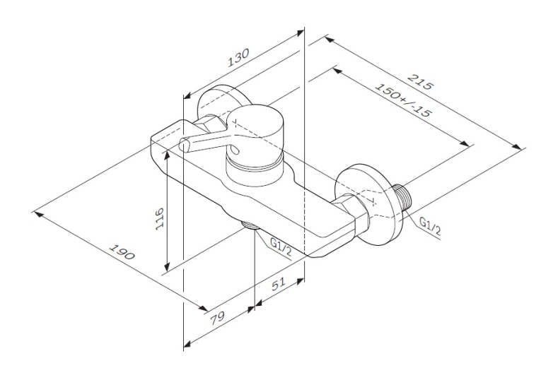  Змішувач для душу AM.PM X-Joy S F85B20000