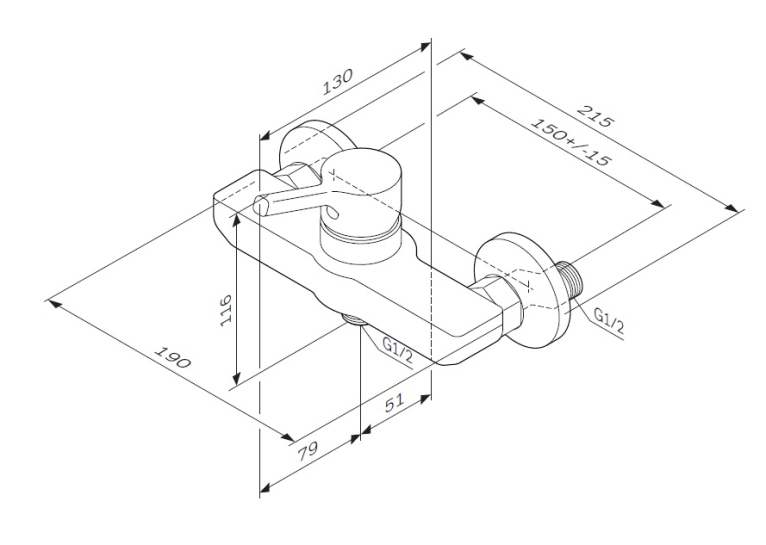  Змішувач для душу AM.PM X-Joy S F85B20000