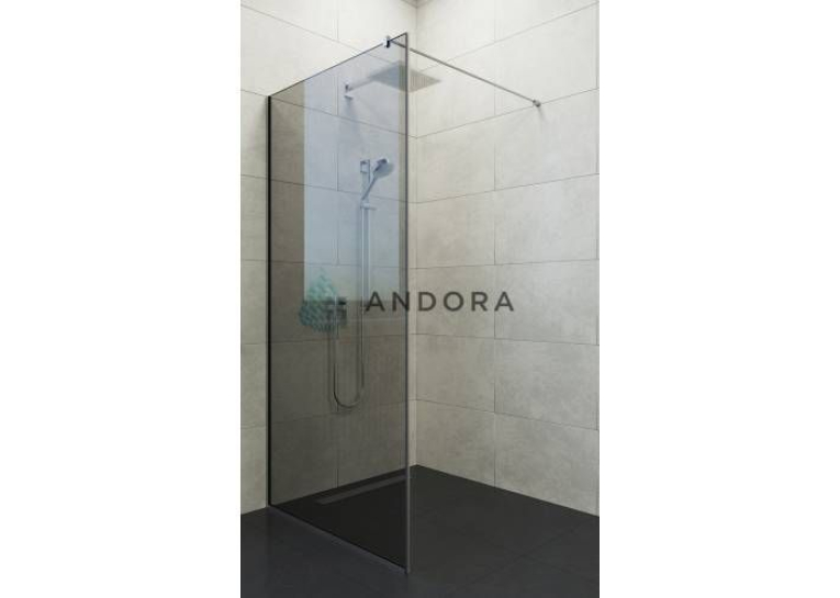 Стінка для душу Andora Summer WALK-IN 800*2000 мм, графіт, безпечне скло ANWGF80200