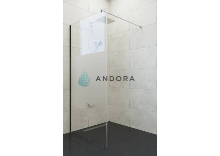 Стінка для душу Andora Summer WALK-IN 800*2000 мм, декор, безпечне скло ANWMZ80200
