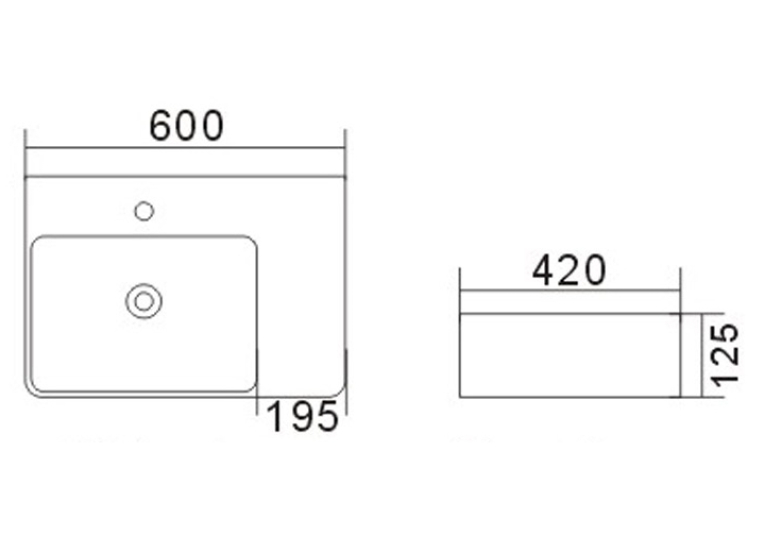 Умивальник Asignatura Angle білий 87801805
