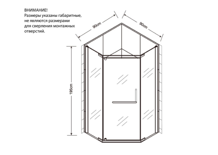 Душевая кабина Asignatura Turia 90х90 проф.черный мат, стекло серое, (8 мм), распашная 39320402