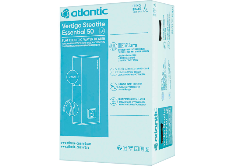 Водонагрівач ATLANTIC Vertigo Steatite Essential 50 MP-040 2F 220E-S (1500W)