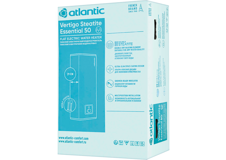 Водонагреватель ATLANTIC Vertigo Steatite Essential 50 MP-040 2F 220E-S (1500W)