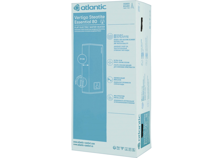 Водонагрівач ATLANTIC Vertigo Steatite Essential 80 MP-065 2F 220E-S (1500W)