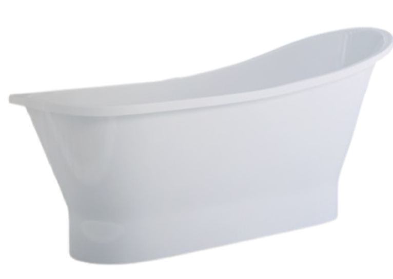 Ванна акриловая отдельностоящая Besco Gloria Nova ретро 160х68 + сифон click clack NAVARA02058