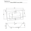  Ванна акрилова BESCO Infinity 150х90 лівостороння 00000011092