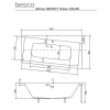  Ванна акрилова BESCO Infinity 150х90 правостороння 00000011104