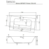  Ванна акрилова BESCO Infinity 170х110 правостороння 00000011106