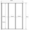  Шторка триелементна Besco PMD Ambition Premium -3S 130х140 хром, 00000011148