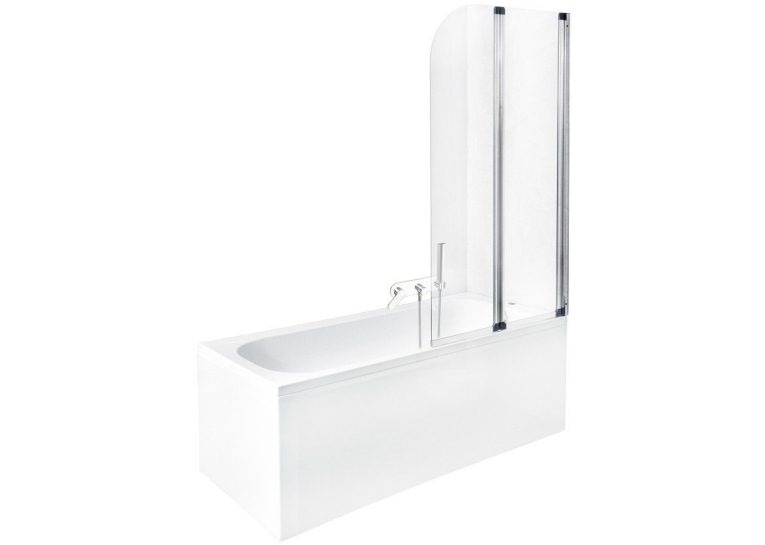  Шторка двоелементна Besco PMD Ambition -2S 80,5х140 хром, 00000009877