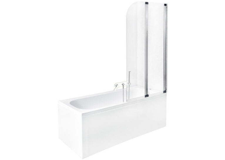 Шторка двух-элементная Besco PMD Ambition -2S 80,5х140 хром, 00000009877