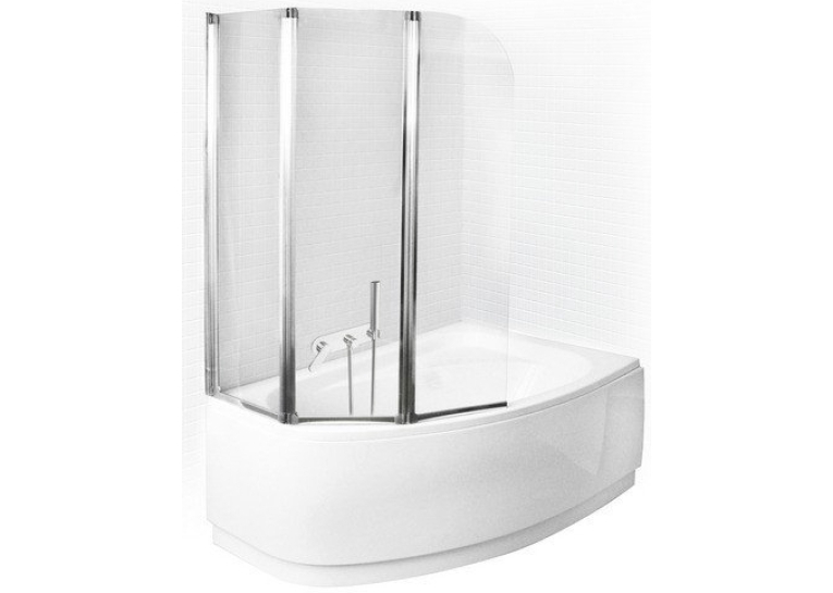Шторка трех-элементная Besco PMD Ambition -3S 123х140 хром, 00000009878
