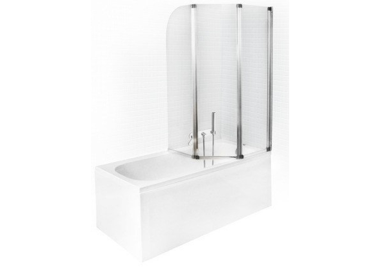 Шторка трех-элементная Besco PMD Ambition -3S 123х140 хром, 00000009878