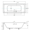 Панель для ванны BESCO QUADRO 175x80 комплект (передняя+ боковая), QUADRO/175/80