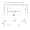  Панель для ванни BESCO QUADRO 165x75 комплект (передня + збоку), QUADRO/165/75