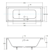 Панель для ванны BESCO QUADRO 155x70 комплект (передняя+ боковая), QUADRO/155/70