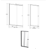 Шторка двух-элементная Besco Easy Slide Black-2S 100x150, NAVARA49830