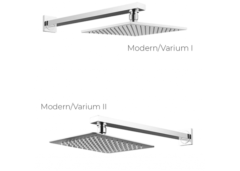 Душовий набір Besco MODERN I/VARIUM I чорний матовий