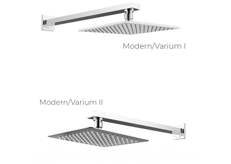 Душовий набір Besco MODERN I/VARIUM I чорний матовий