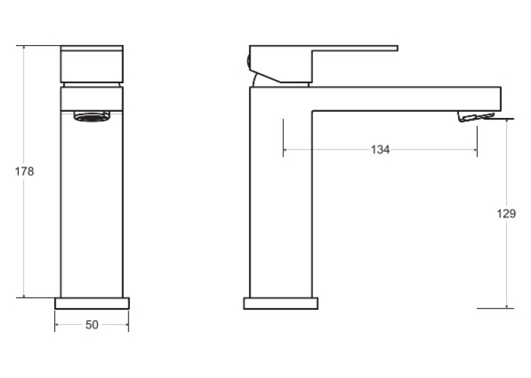  Змішувач для умивальника Besco MODERN II / VARIUM II чорний матовий