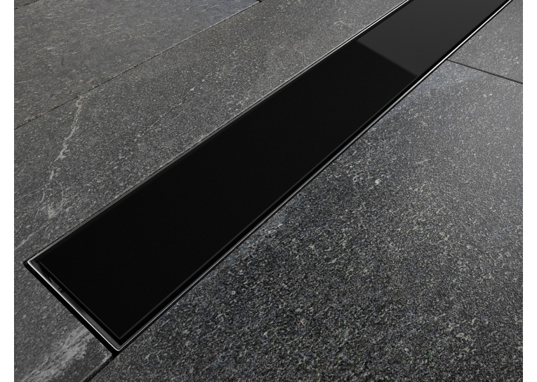 Лінійний душовий трап BESCO Virgo Black 60