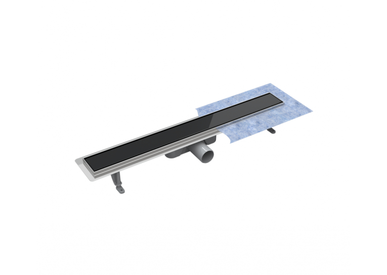 Лінійний душовий трап BESCO Virgo Black 80