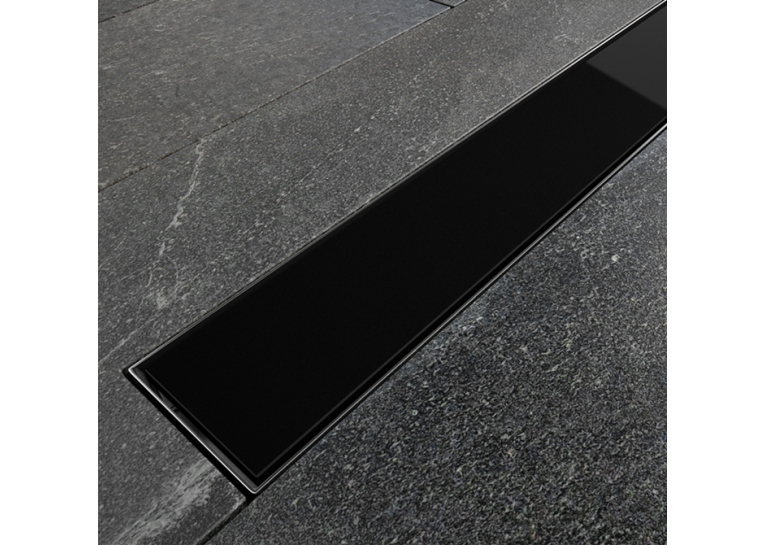 Лінійний душовий трап BESCO Virgo Black 80