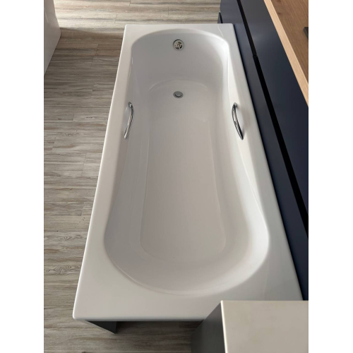Комплект: Ванна прямокутна акрилова з ручками BESCO ARIA PLUS 170х70 см + Ніжки Besco + Панель для ванни (NAVARA03067+NAVARA22319)