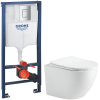 Комплект: Інсталяційна система Grohe Rapid SL 38772001 + Підвісний унітаз Devit Vortex Flush білий із сидінням дюропласт soft-close, 591704