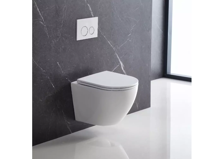 Комплект: Инсталляционная система Grohe Rapid SL 38772001 + Подвесной унитаз Devit Flow белый с сидением дюропласт soft-close, DFL0460111W 