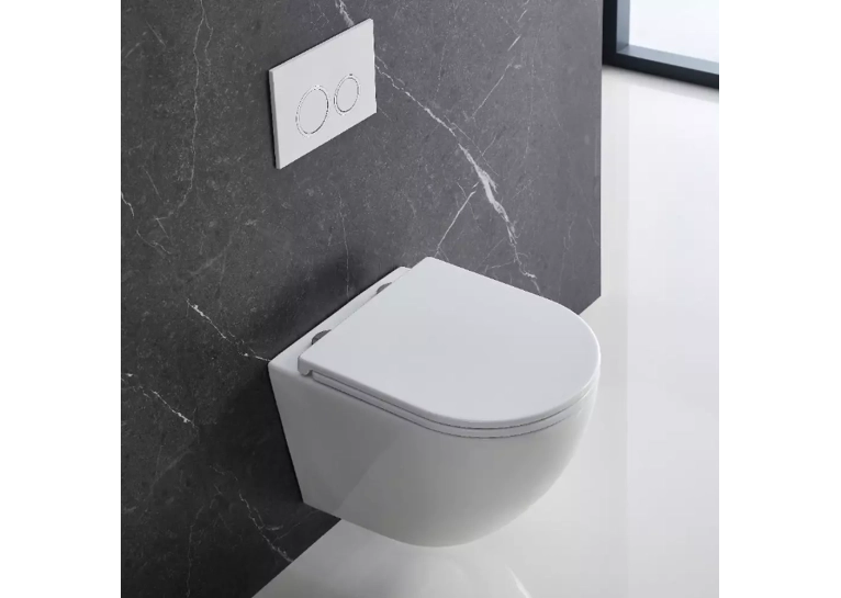 Комплект: Инсталляционная система Grohe Rapid SL 38772001 + Подвесной унитаз Devit Flow белый с сидением дюропласт soft-close, DFL0460111W 