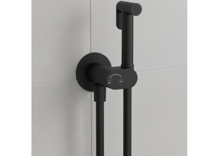 Комплект гігієнічного душу Devit Flow black mat 592992 