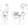 Комплект гігієнічного душу Devit Flow brushed nickel 592993 