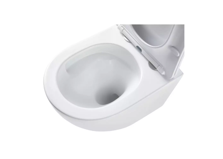 Унитаз подвесной Devit Flow безободковый с сиденьем soft-close дюропласт DFL0460111W Белый глянцевый