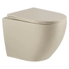 Унитаз подвесной Devit Flow безободковый с сиденьем soft-close дюропласт DFL0460111MC Капучино матовый 