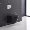 Унитаз подвесной Devit Flow безободковый с сиденьем soft-close дюропласт DFL0460111MB Черный матовый