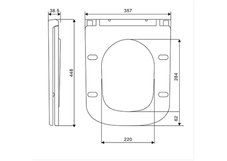 Сиденье для унитаза Devit Grid DGR0760111W soft-close, дерево, белая